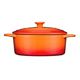 OvenLove Casserole Dish Graduated Orange Stoneware - 2.5Ltr