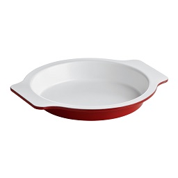 Ecocook Cake Tin Red Carbon Steel/White Ceramic Coating - Click Image to Close