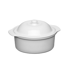 OvenLove Casserole Dish White Stoneware 1.5 Ltr
