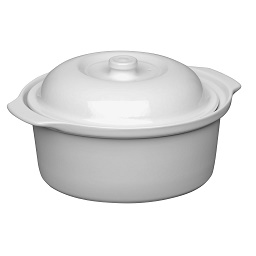 OvenLove Casserole Dish White Stoneware 3 Ltr
