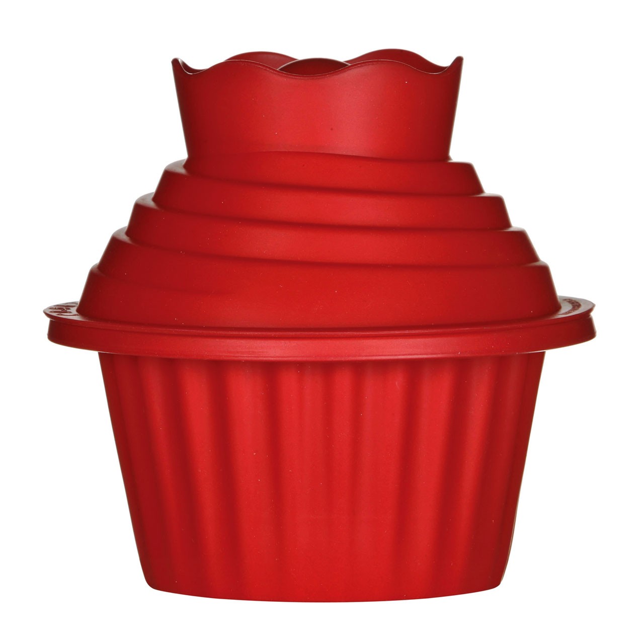 Giant Cupcake Mould, 3 Pieces - Red