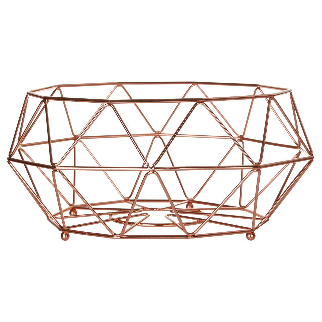 Fruit Basket Copper Plated Kitchen Rack Holder Storage