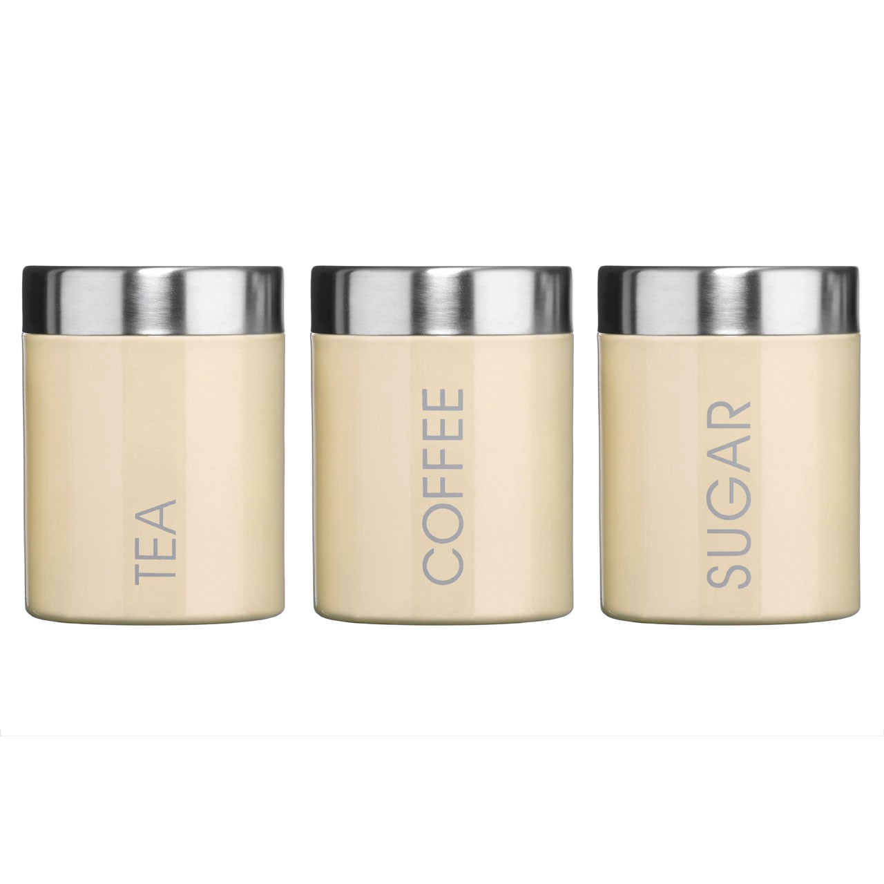 Liberty Tea, Coffee and Sugar Canisters - Cream, Set of 3