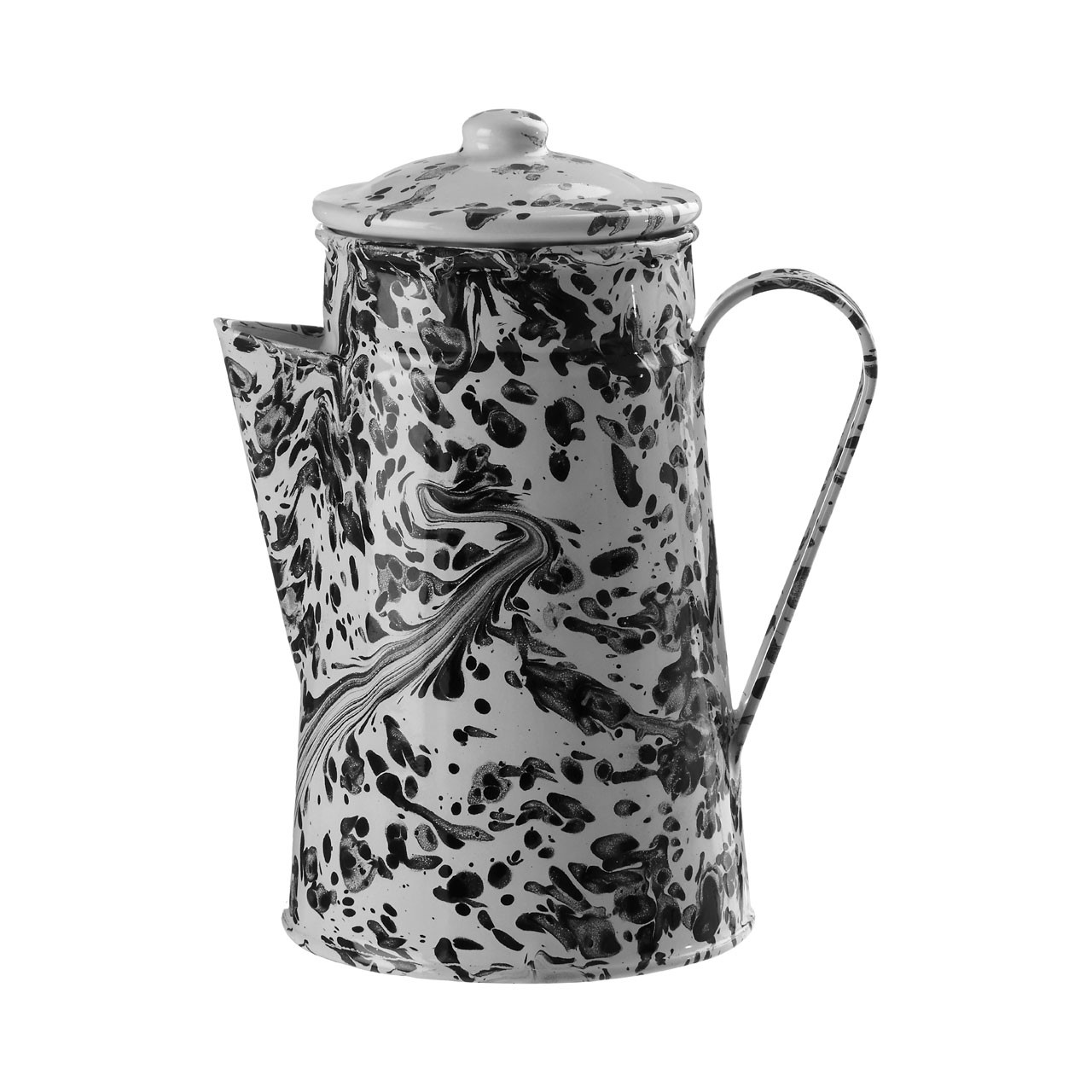 Hygge Black And White Patterned Coffee Pot - Click Image to Close