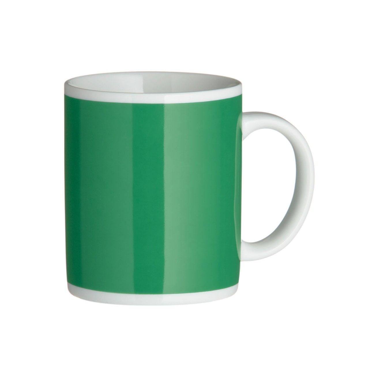 Straight Sided Porcelain Mug, 11 oz - Green