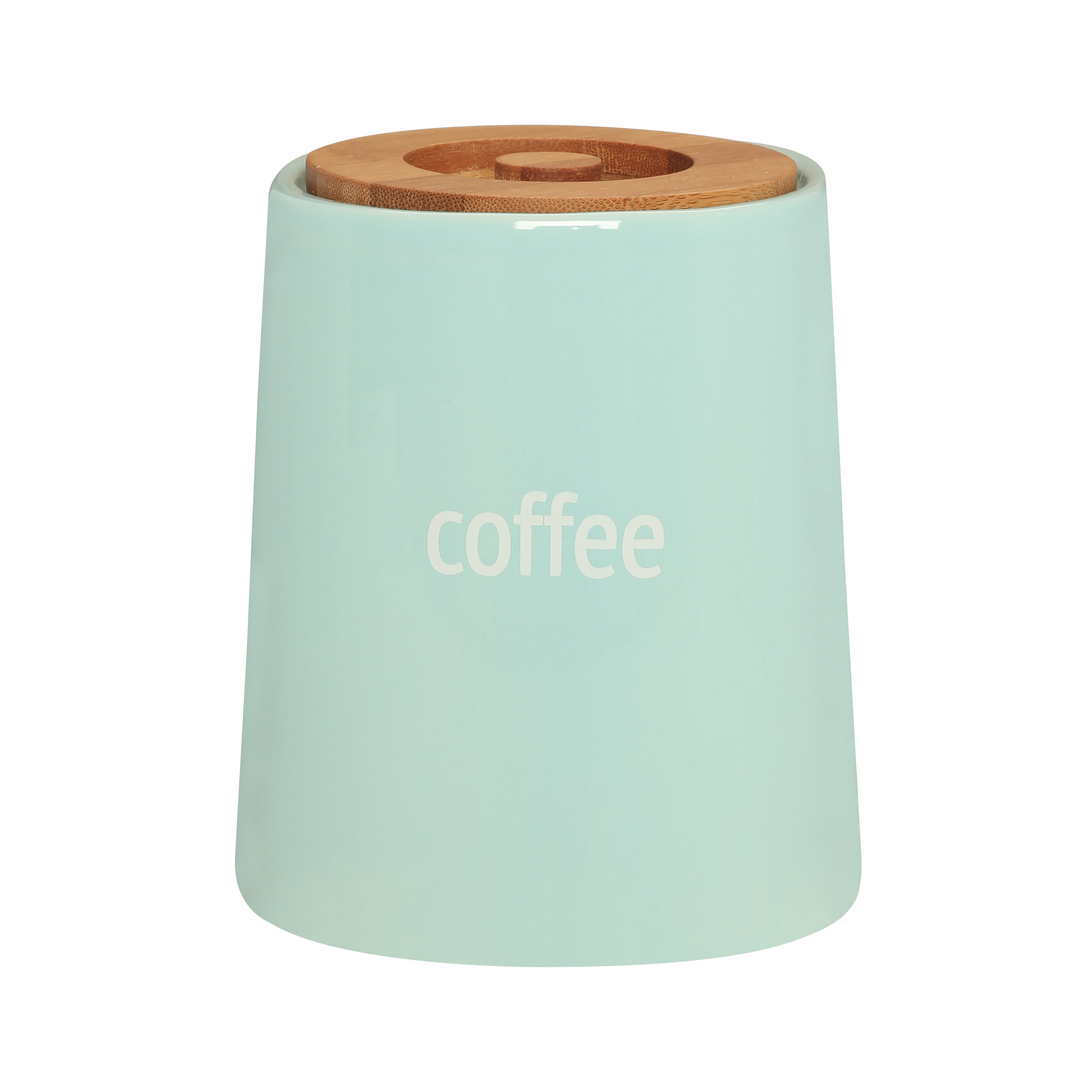 Fletcher Coffee Canister Blue Ceramic - Bamboo Lid