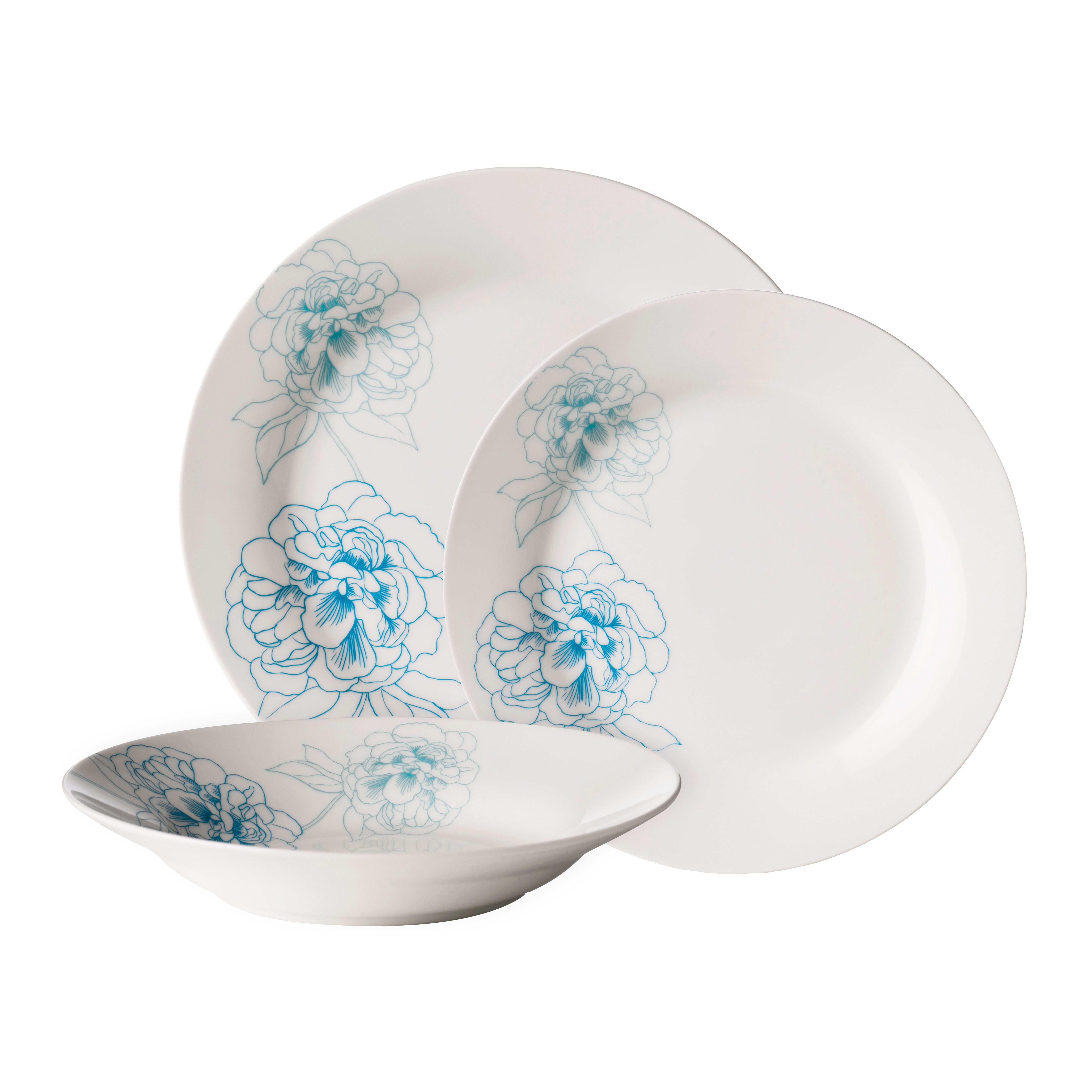 Avie 12Pc Flora Dinner Set (Mob) Dine in style - Click Image to Close