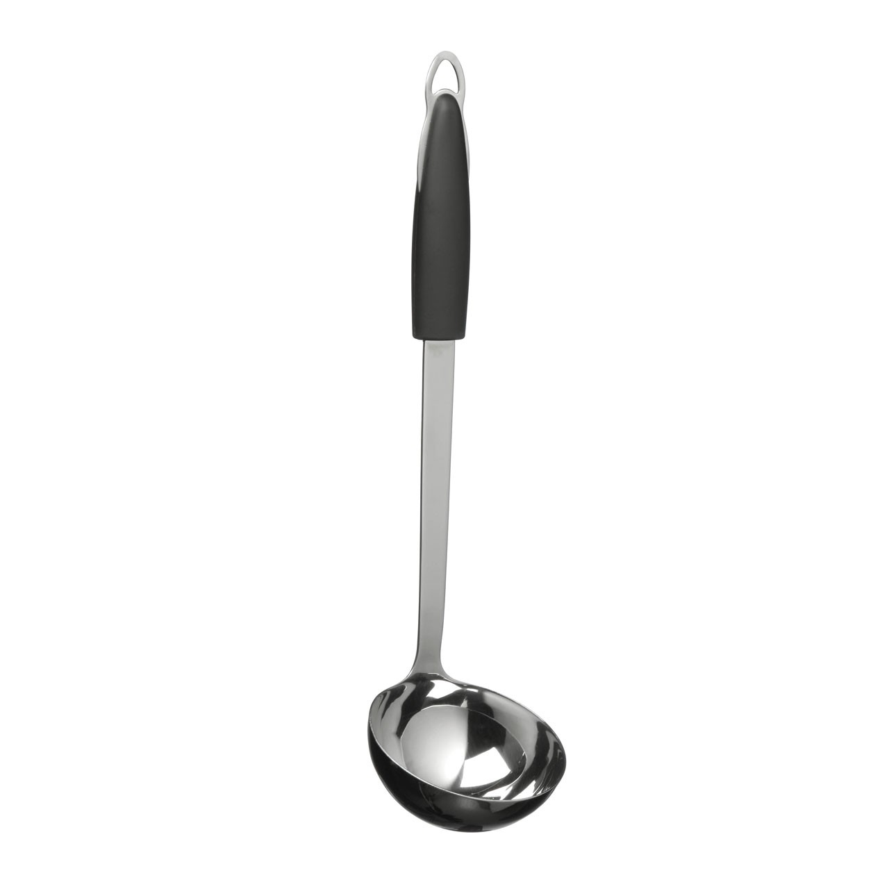 Tenzo Ladle, Stainless Steel, Black ABS Soft Grip Handle - Click Image to Close