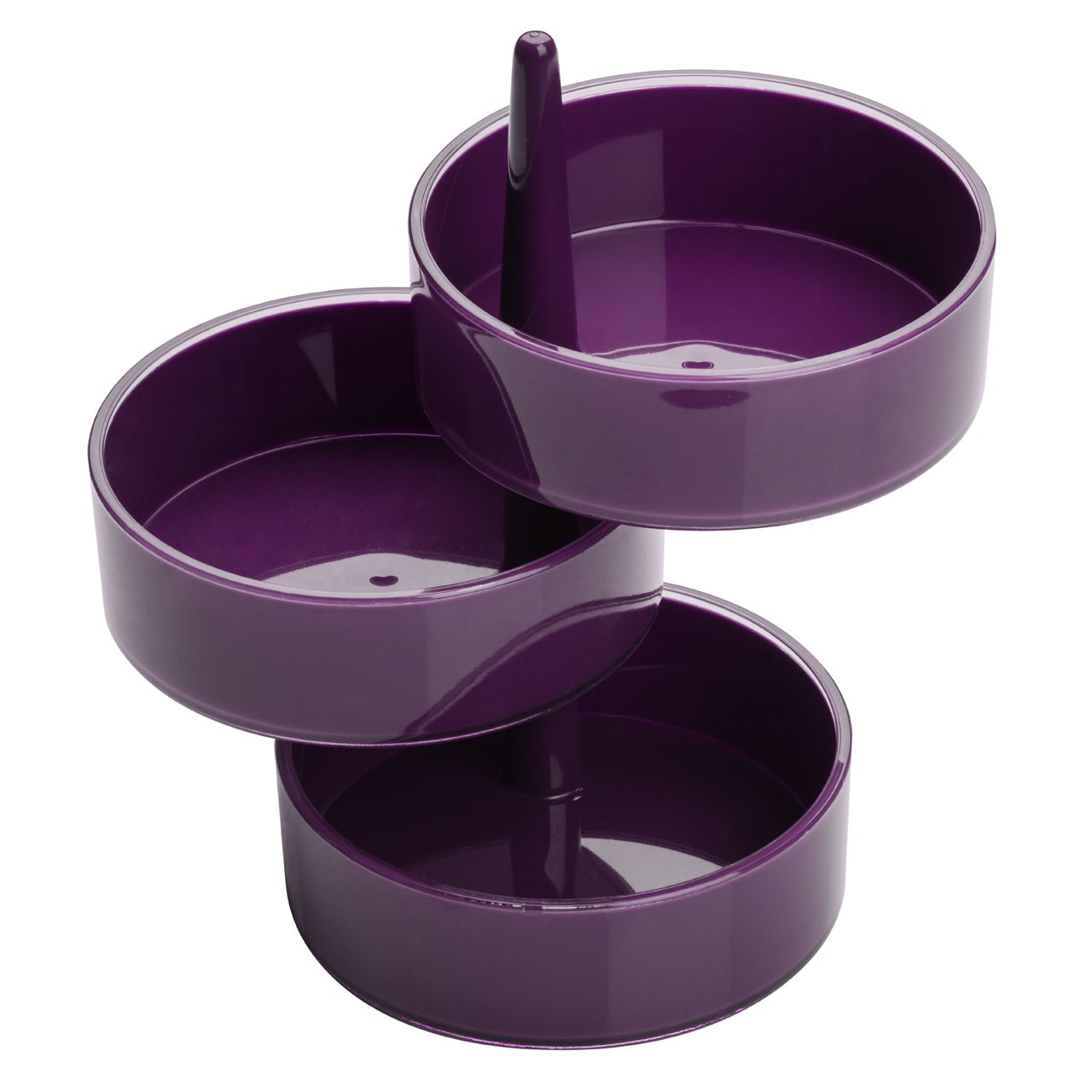 Rotary Storage Tray Set - Purple, 3-Piece