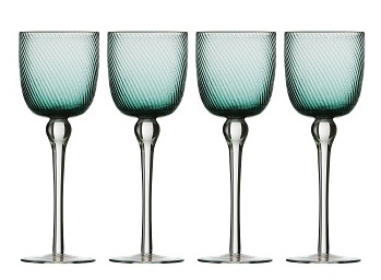Premier Housewares Small Wine Glasses - Set of 4 - Blue Nile [Ki - Click Image to Close