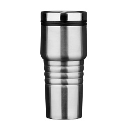 Travel Beaker, Stainless Steel/Plastic, 440ml - Click Image to Close