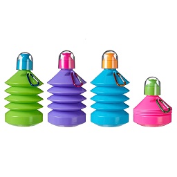 Mimo Collapsible Water Bottle 4 Assorted 650ml PE (polyethyle)