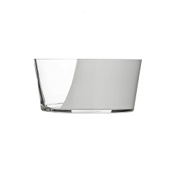 Bowl, Clear/White Glass - Click Image to Close