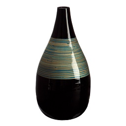 Prime Furnishing Complements Bamboo Vase - Black/Natural
