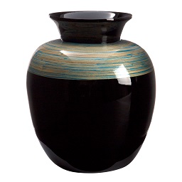 Prime Furnishing Complements Bamboo Vase - Black/Natural