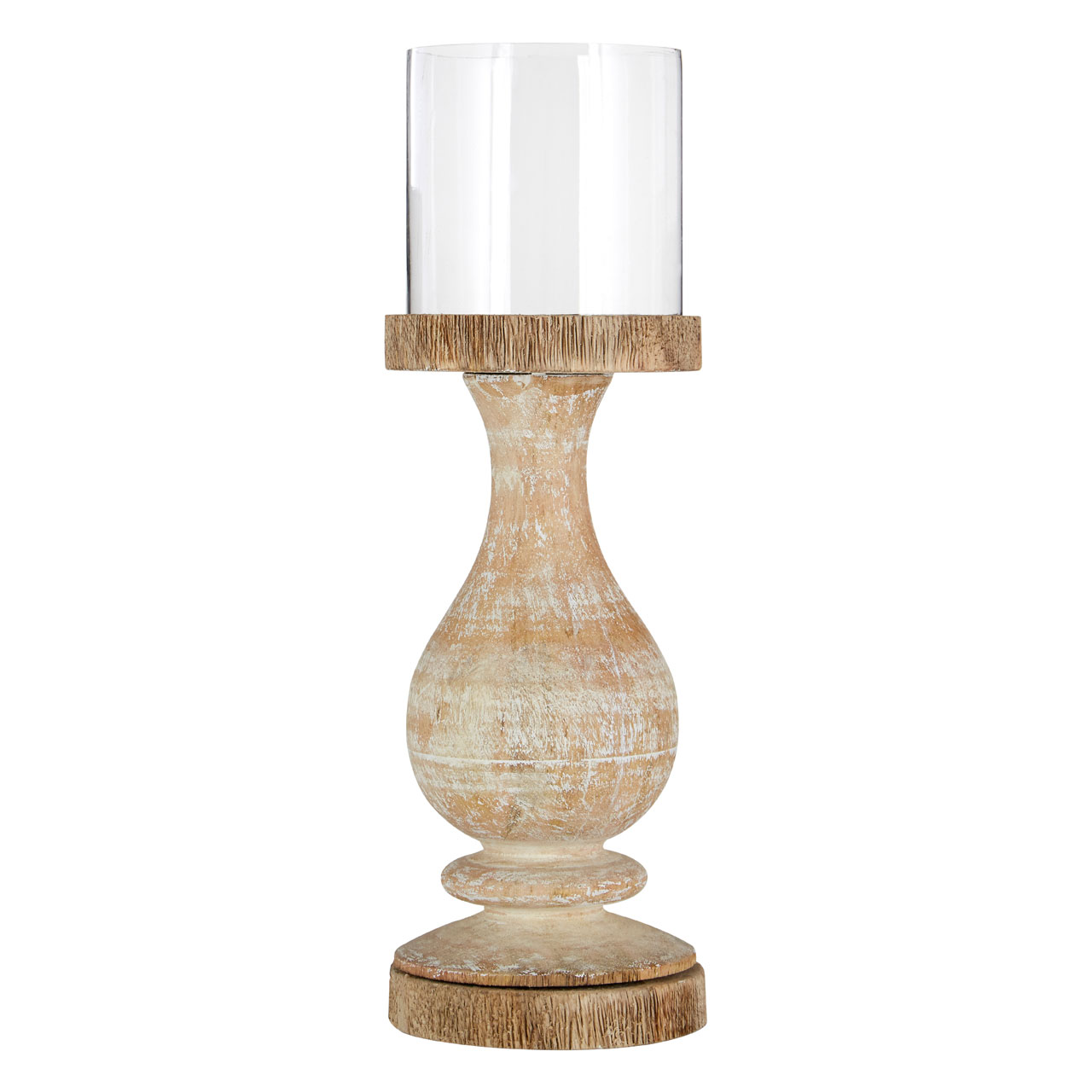Prime Furnishing Complements Wooden Pillar Candle Holder