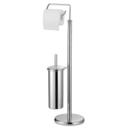 Prime Furnishing Floor Standing Toilet Brush & Roll Holder - Click Image to Close