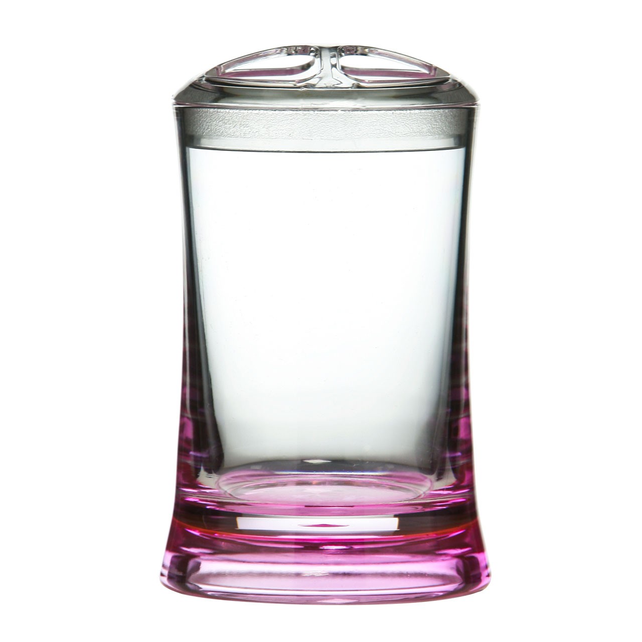 Acrylic Toothbrush Holder - Hot Pink/Clear