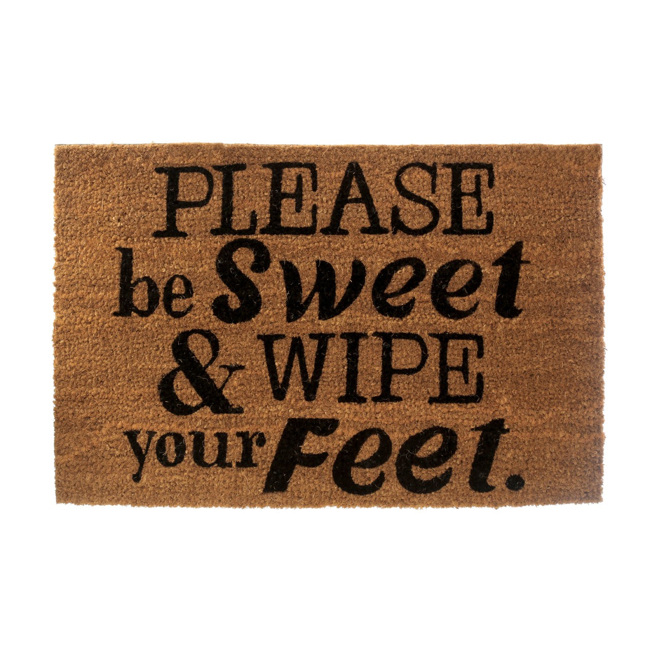 Prime Furnishing "Please Be Sweet" Doormat - Natural/Black