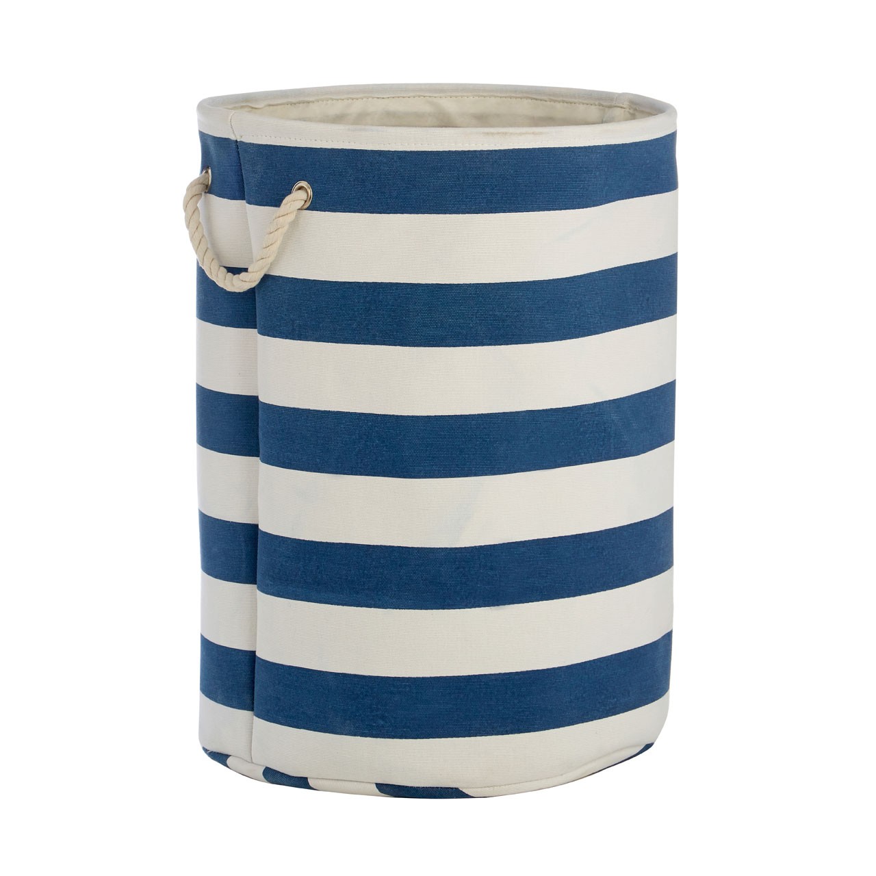 Prime Furnishing Nautical Laundry Hamper - Blue / White Stripes