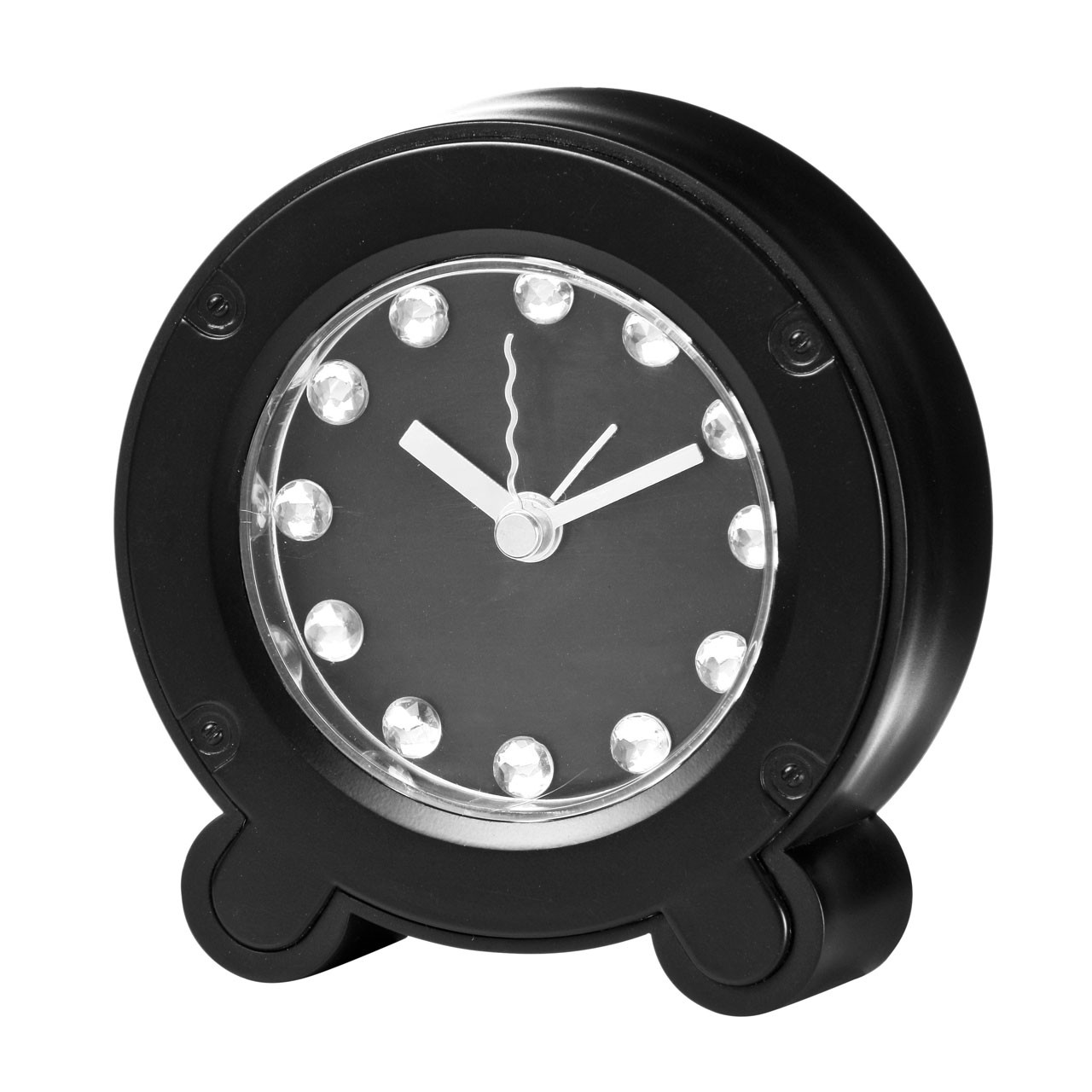 Prime Furnishing Jewelled Diamante Alarm Clock - Black