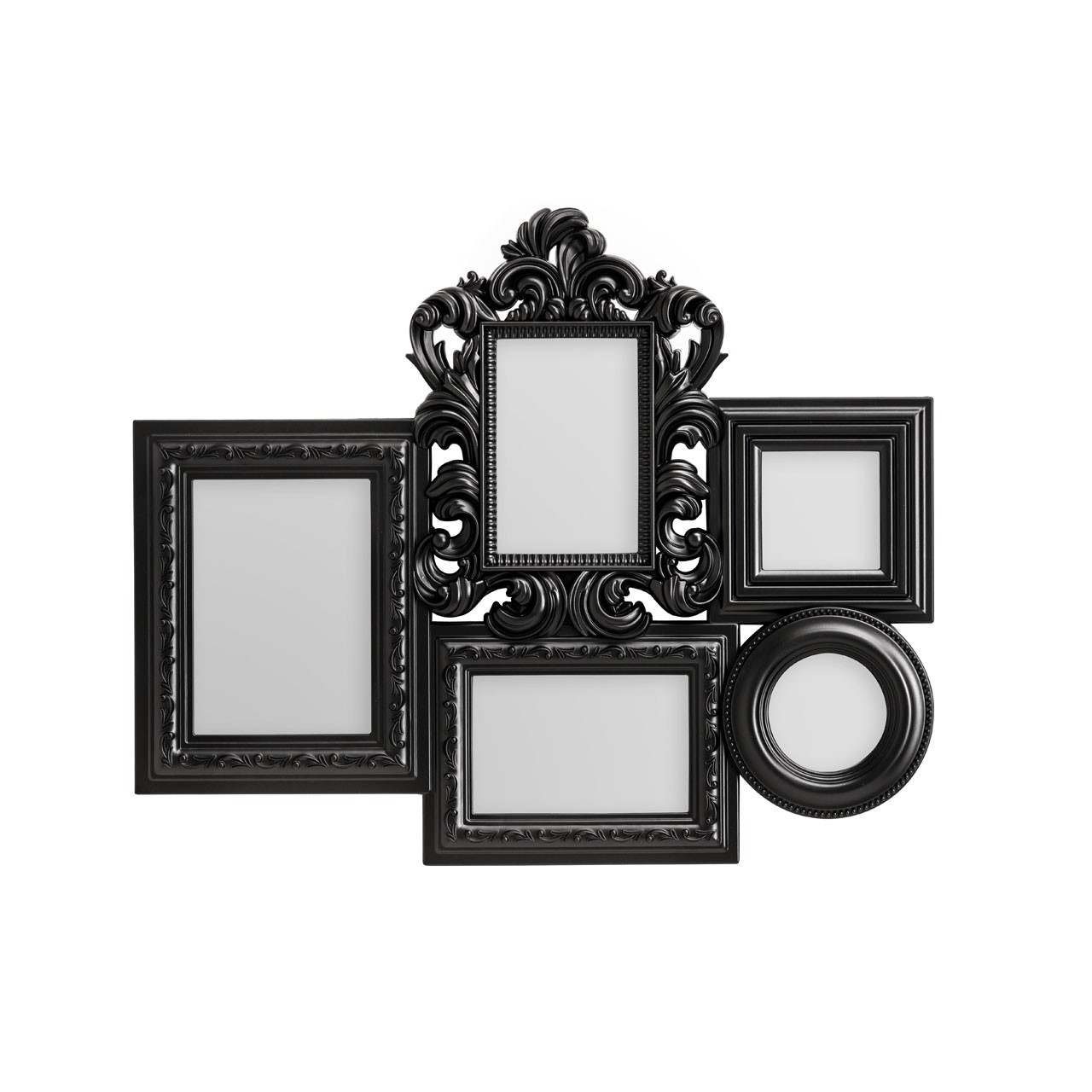 Prime Furnishing 5 Photo Plastic Photo Frame - Black