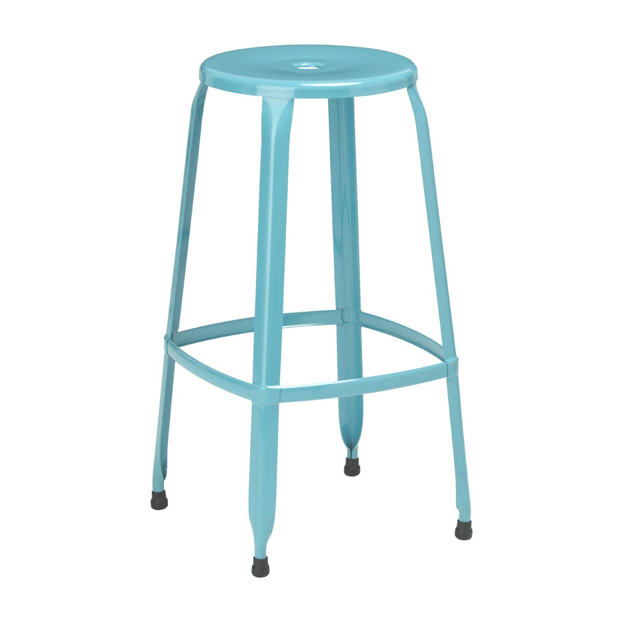 Kitchen Bar Disc Stool Powder Coated Metal For Home Office Break