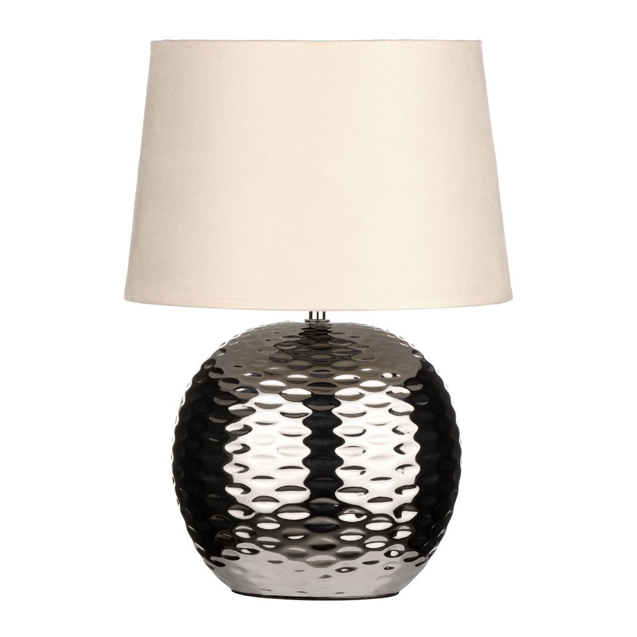 Prime Furnishing Dimple Effect Table Lamp, Fabric Shade - Beige