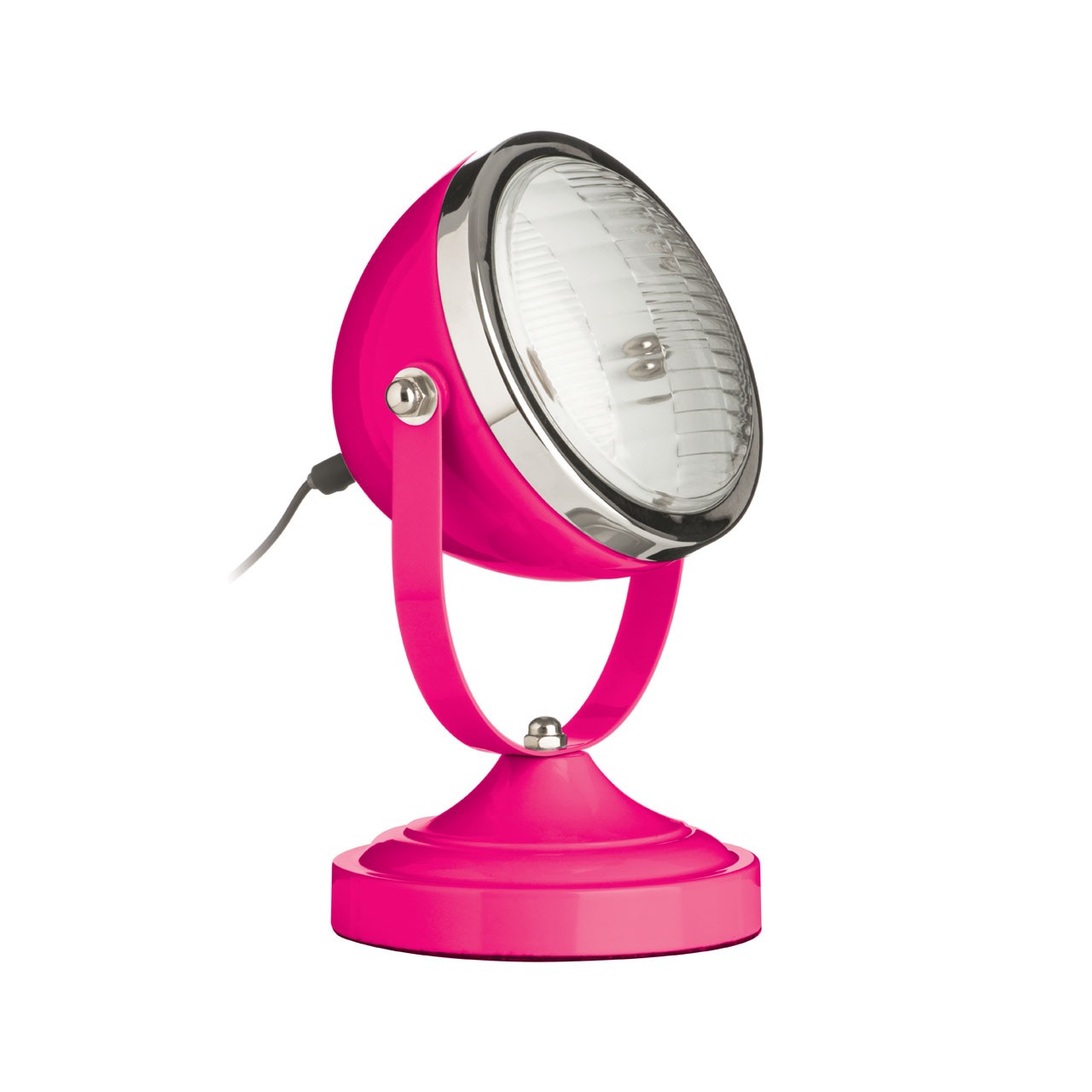 Prime Furnishing Chrome Spotlight Table Lamp - Hot Pink