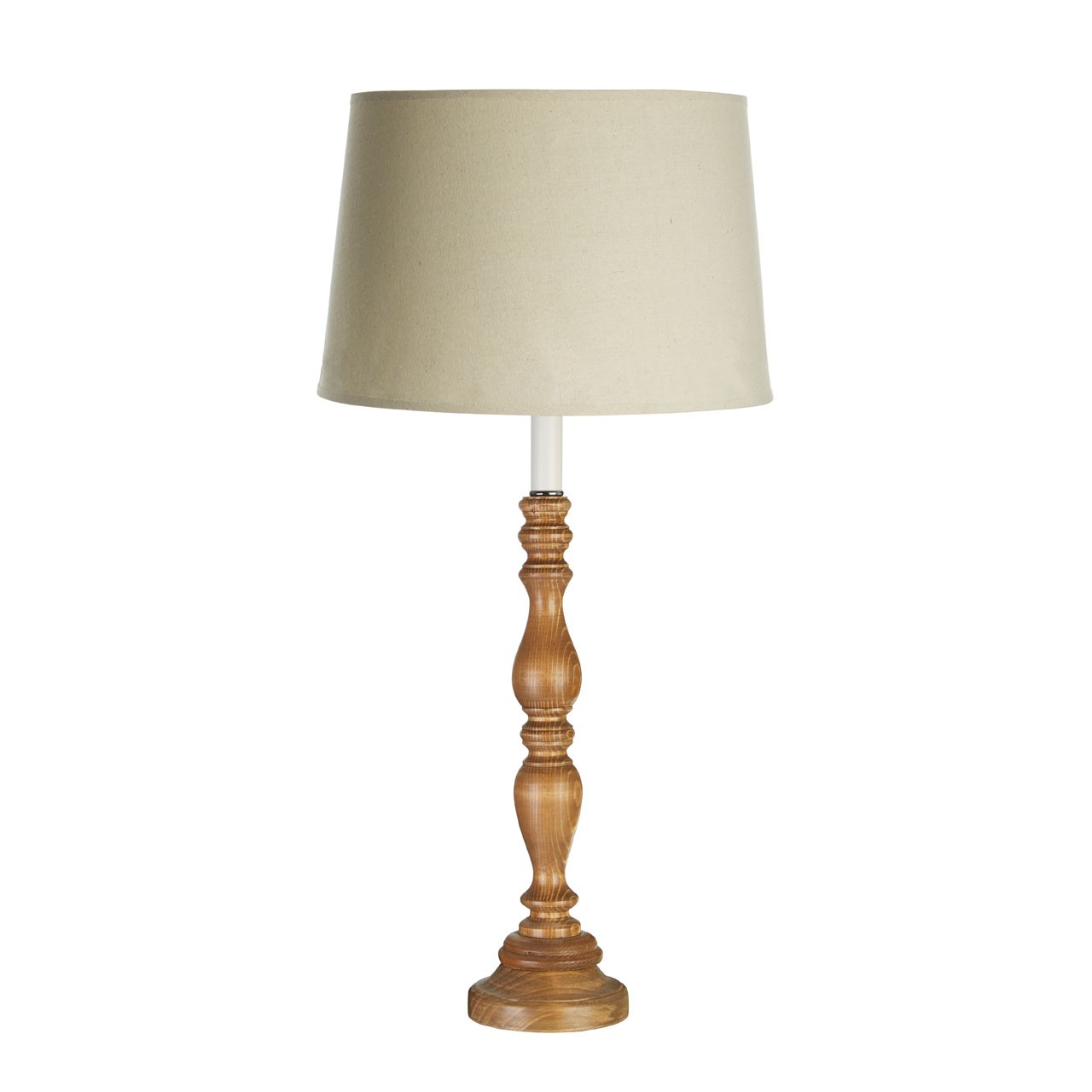 Prime Furnishing Candle Table Lamp with Wooden Base - Natural