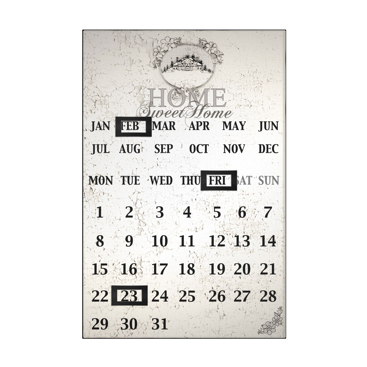 Home Sweet Home Magnetic Calendar Keep Up to Date Daily Routines
