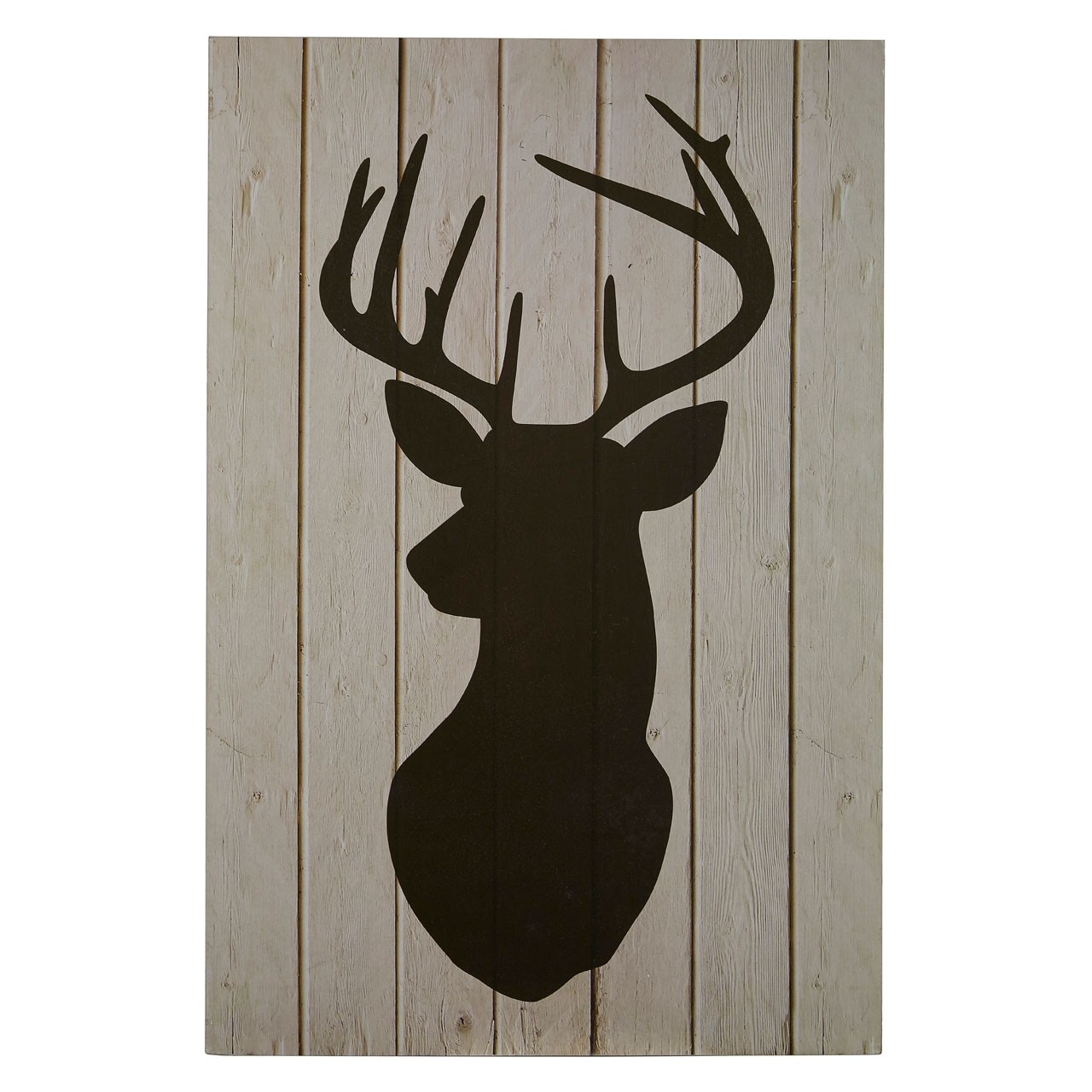Prime Furnishing Stag Silhouette Wall Plaque - Black