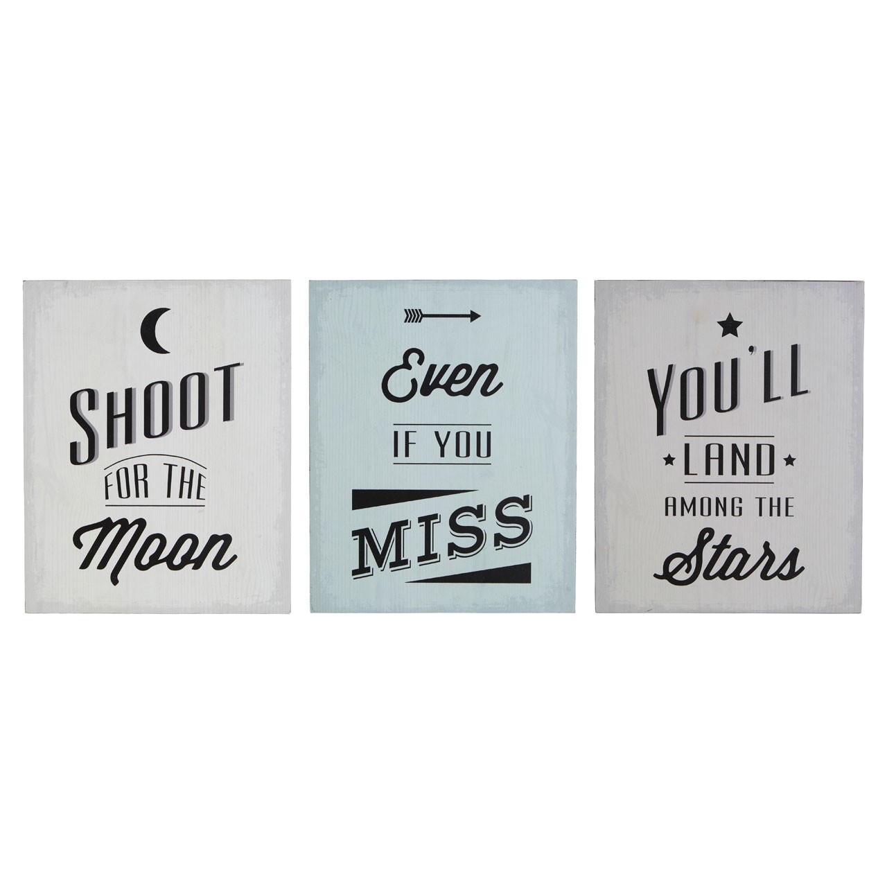 Prime Furnishing Shoot For The Moon Wall Plaques, Set of 3