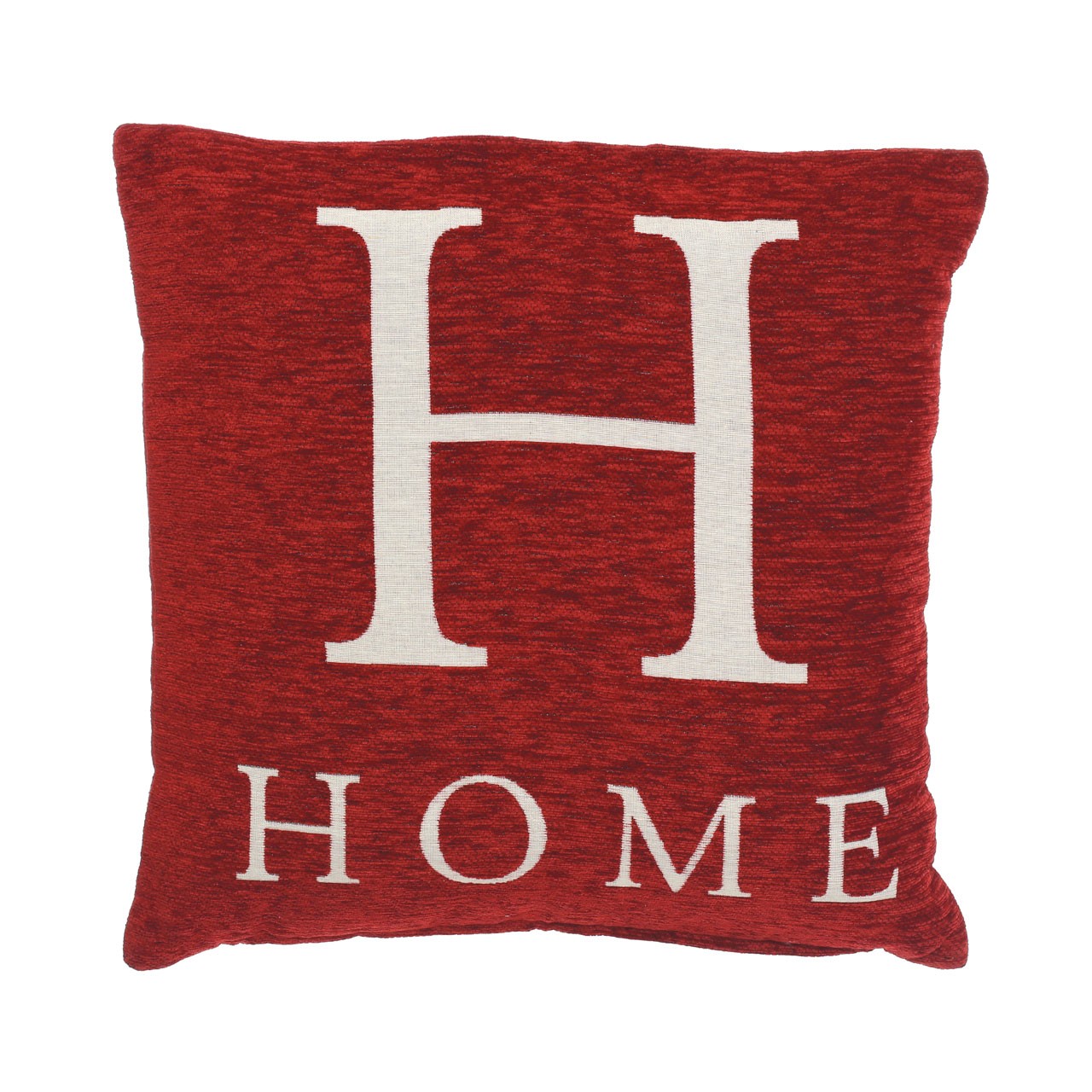 Prime Furnishing "Home" Chenille Cushion - Red